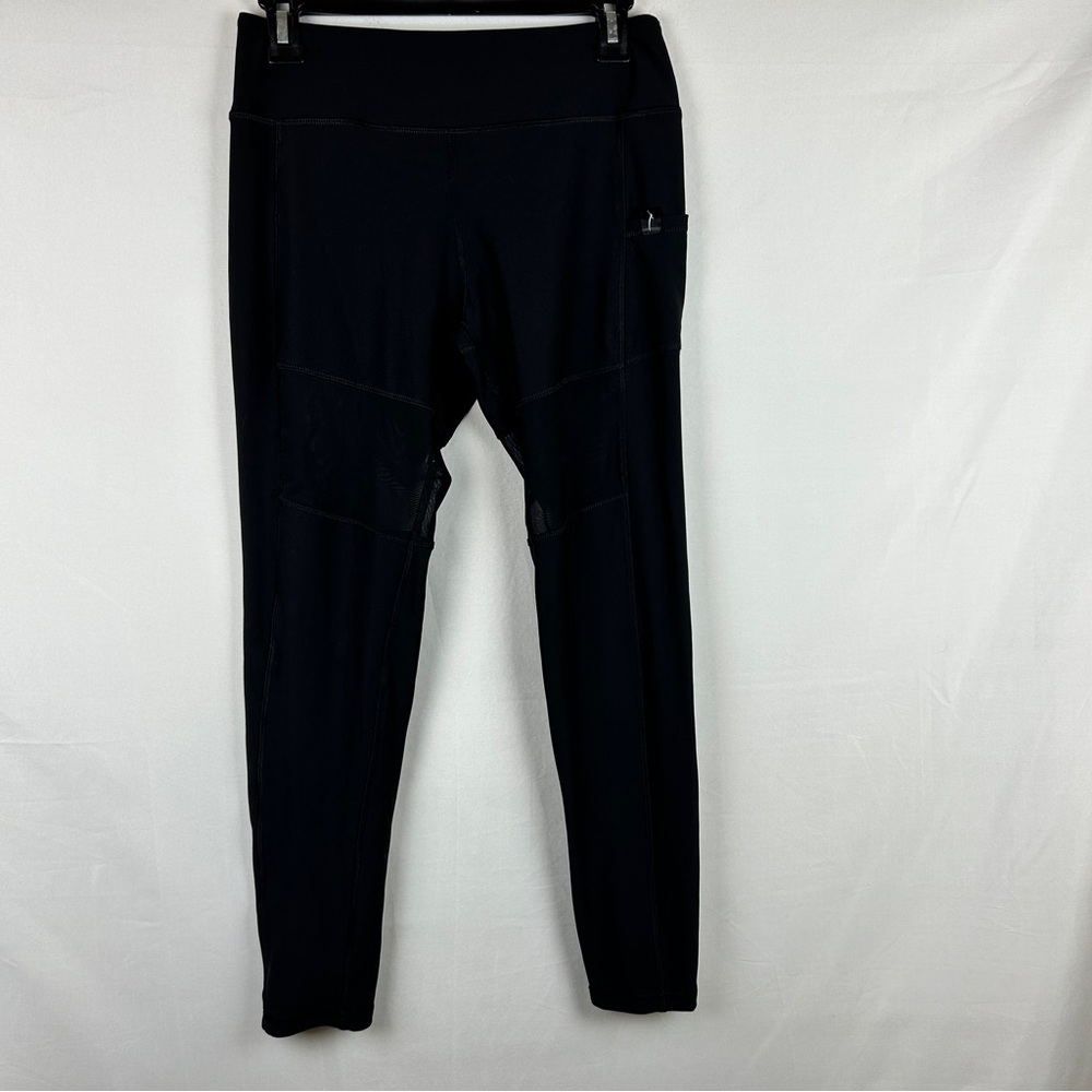 X by Gottex mesh panel black leggings size S read